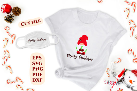 Christmas T-shirt, Face Mask Design. SVG