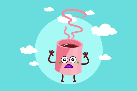 Coffee Cup Dessert Kawaii Circle Cloud Graphics