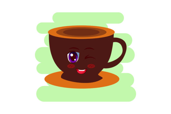 Coffee Cup Sweet Kawaii Clipart: Graphics & Icons for Creative Design