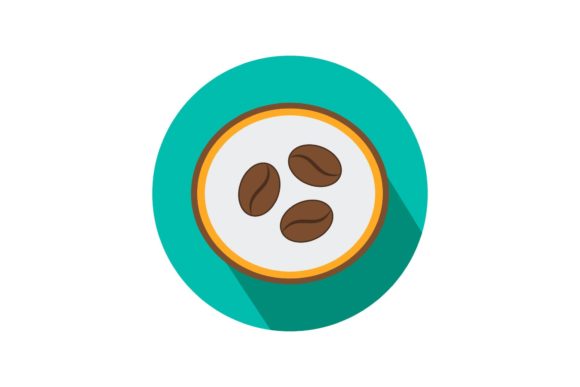 Coffee Icon Design in the Cup