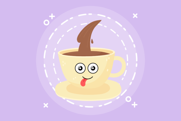 Coffee Smile Cup Kawaii Graphics Freebies