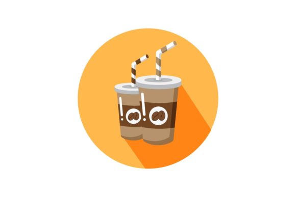 Couple Coffee Cup Icon Design