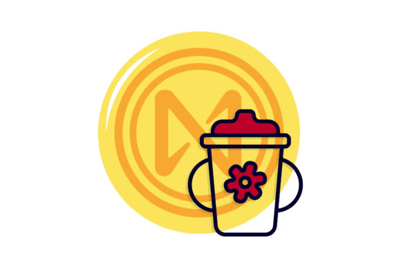 Cryptocurrency Near Baby Cup Design Graphics