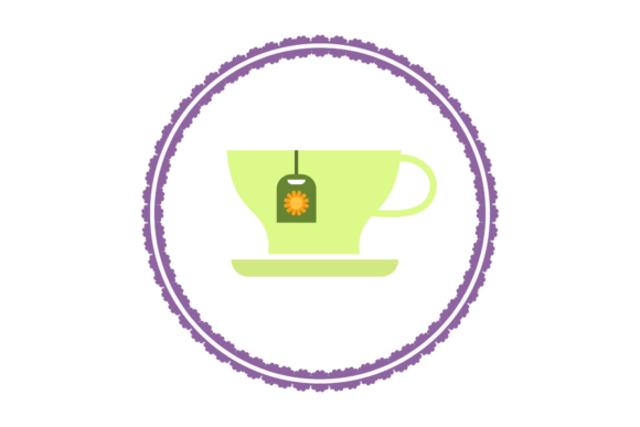 Cup and Flower Tea: Graphics and Icons for Halloween