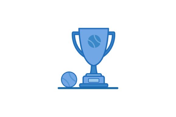 Cup Baseball Sport Icon Blue Graphics