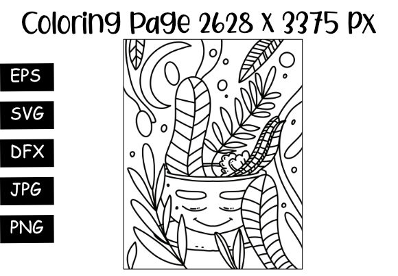 Cup Coffee Plant Coloring Book Graphics and Coloring Pages Amp