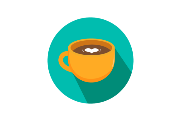 Cute Coffee Cup Icon Design