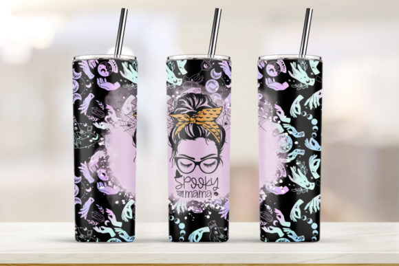 Halloween Spooky Mama 20oz Tumbler: Graphics & Print Templates