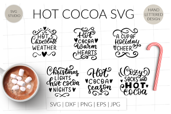 Hot Cocoa Svg Bundle: Graphics for Crafts
