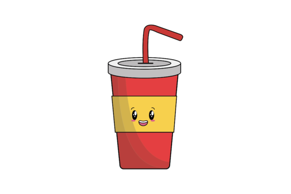 Kawaii Cute Drink Cup Graphics