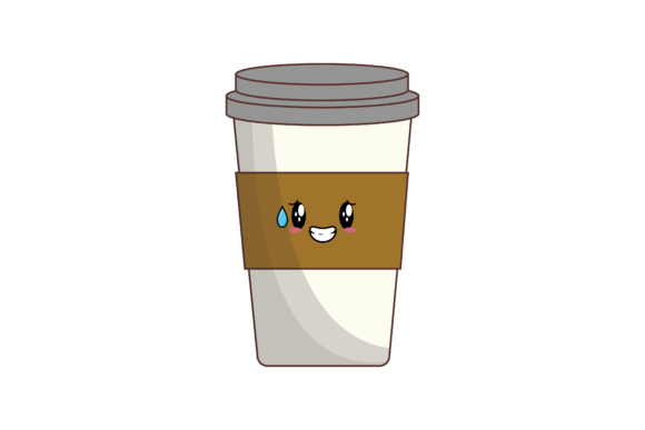 Kawaii Cute Warm Drink Cup Graphics