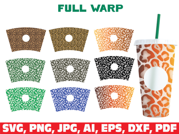 Leopard Print, Cup, Full Warp Graphics