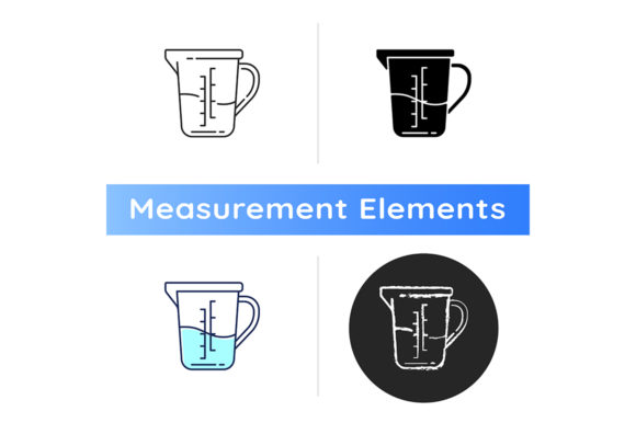 Measuring Cup Icon for Graphics and Icons