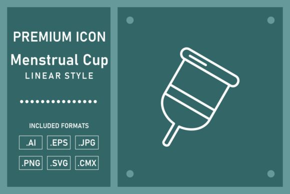 Menstrual Cup Glyph Vector Line Icon