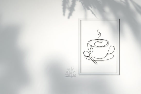 Minimal Tea Cup One Line Drawing: Graphics and Illustrations for Creative Design