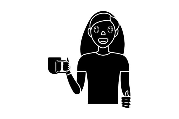 Mom Icon Bring Cup Black Filled Creative