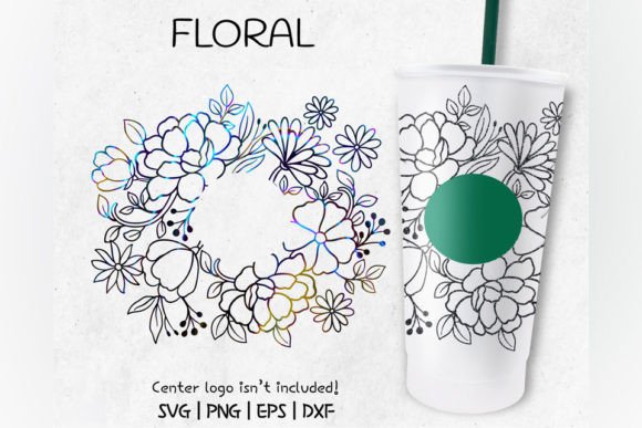 Roses Flower Full Wrap, Venti Cold Cup Graphics