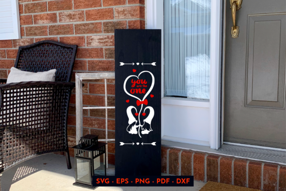 Valentine Gnomes Porch Sign SVG