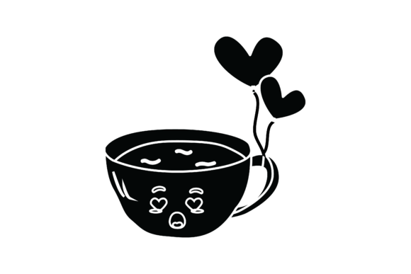 Valentine Kawaii Cute Cup Balloon Graphics