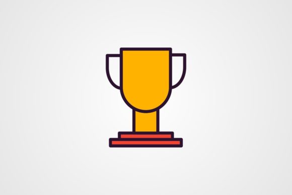 Vector Cup Line Filled Icon Design