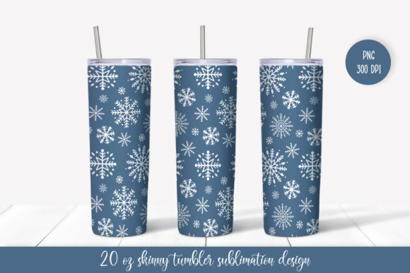 Winter Snowflakes Tumbler Wrap: Graphics for Seasonal Design