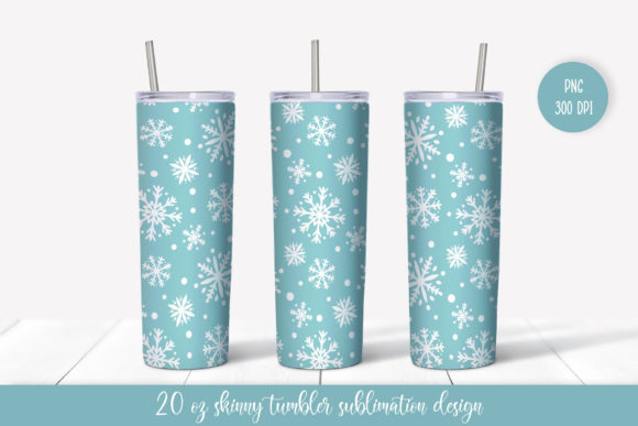 Winter Tumbler Sublimation Design. Snow Graphics