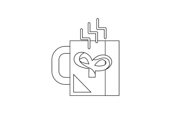 Xmas Cup Icon Graphic Design Outline